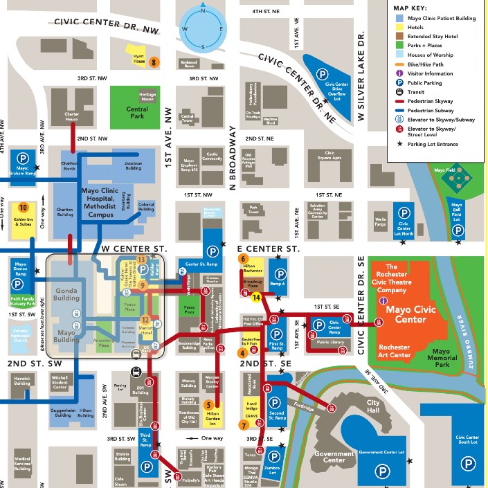 Rochester Downtown Map